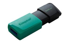 Pendrive 256GB, USB 3.2, KINGSTON Exodia M, fekete-türkiz