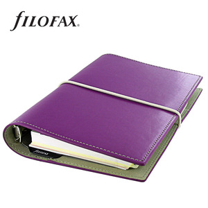 Filofax Domino Personal, bőrhatású műbőr, 137x190 mm, lila