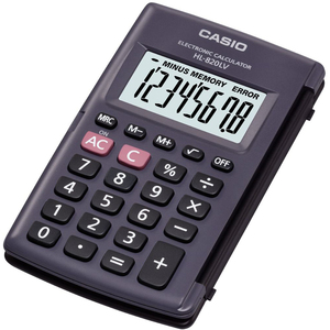 Számológép CASIO HL-820LV, 8 számjegyű, műanyag fedél