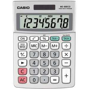 Számológép CASIO MS-88ECO, 8 számjegyű, környezetbarát termék