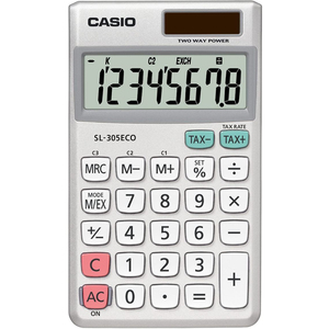 Számológép CASIO SL-305ECO, 8 számjegyű, környezetbarát termék