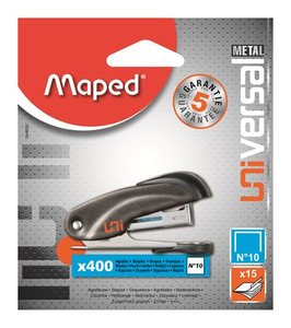 Fűzőgép No.10, MAPED Universal Metal Mini, 15 lap, fém test