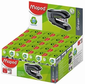 Fűzőgép 24/6, MAPED Greenlogic Mini, 12 lap, fekete