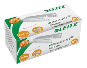 Fűzőkapocs No.10, LEITZ E1, elektromos tűzőgépekhez, 2500 db.