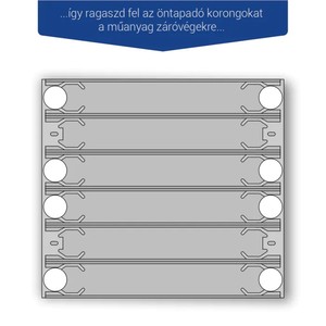 Infótábla, alusign FIX, sínes, 31 mm, 6 sor