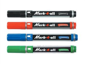 Alkoholos filc STABILO 651, Mark-4-all, kerek, 1,5-2,5 mm, piros