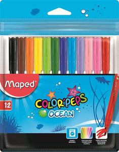 Filckészlet 12 db, MAPED Color`Peps Ocean, 2mm, 12 különböző szín