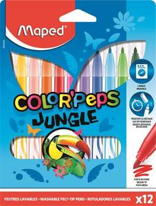 Filckészlet 12 db, MAPED Color`Peps Jungle, 2,8 mm, 12 szín