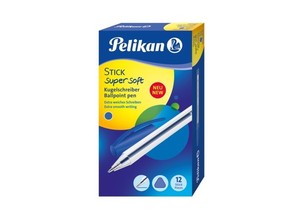 Golyóstoll PELIKAN Stick Soft, eldobható, kupakos, kék