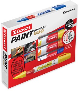 Lakkfilc LUXOR Paint Marker 880, fémtestű, 1-3 mm, kúpos, ezüst