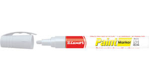 Lakkfilc LUXOR Paint Marker 880, fémtestű, 1-3 mm, kúpos, fehér