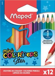 Színes ceruza 12 db, MAPED Color`Peps Mini, háromszögletű, 12 szín