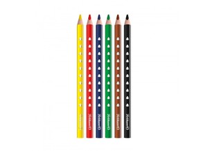 Színes ceruza 6 db, PELIKAN Silverino, vastag, 6 különböző szín
