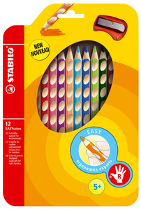 Színes ceruza STABILO EASYcolors, balkezes, 12 db-os készlet