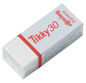 Radír ROTRING Tikky 30, papírtokkal, fehér