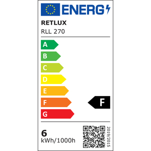 LED izzó, E14, 6W, kis gömb, RETLUX RLL 270, 470lm, nappali fény