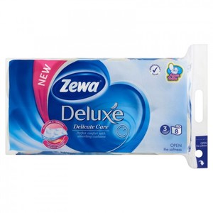 Toalettpapír, 3 rétegű, ZEWA Deluxe Pure White, 8 tekercses,